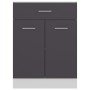 Armario inferior cajón cocina contrachapada gris 60x46x81,5cm de vidaXL, Armarios de cocina - Ref: Foro24-801230, Precio: 106...