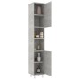 Armario de baño contrachapada gris hormigón 30x30x179 cm de vidaXL, Muebles de baño - Ref: Foro24-802628, Precio: 78,54 €, De...