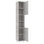 Armario de baño contrachapada gris hormigón 30x30x179 cm de vidaXL, Muebles de baño - Ref: Foro24-802628, Precio: 73,74 €, De...