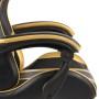 Silla gaming de cuero sintético negro y dorado de vidaXL, Sillas de oficina - Ref: Foro24-20520, Precio: 114,20 €, Descuento: %