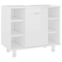 Armario de baño madera contrachapada blanco brillo 60x32x53,5cm de vidaXL, Muebles de baño - Ref: Foro24-802639, Precio: 53,0...