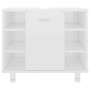 Armario de baño madera contrachapada blanco brillo 60x32x53,5cm de vidaXL, Muebles de baño - Ref: Foro24-802639, Precio: 53,0...