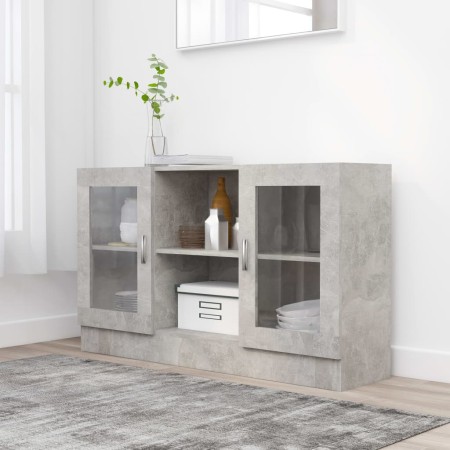 Graue Vitrine aus Holzwerkstoff, 120 x 30,5 x 70 cm von vidaXL, Sideboards - Ref: Foro24-802790, Preis: 106,27 €, Rabatt: %