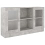 Graue Vitrine aus Holzwerkstoff, 120 x 30,5 x 70 cm von vidaXL, Sideboards - Ref: Foro24-802790, Preis: 106,27 €, Rabatt: %