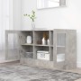 Graue Vitrine aus Holzwerkstoff, 120 x 30,5 x 70 cm von vidaXL, Sideboards - Ref: Foro24-802790, Preis: 106,27 €, Rabatt: %