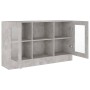 Graue Vitrine aus Holzwerkstoff, 120 x 30,5 x 70 cm von vidaXL, Sideboards - Ref: Foro24-802790, Preis: 106,27 €, Rabatt: %