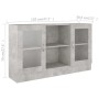 Graue Vitrine aus Holzwerkstoff, 120 x 30,5 x 70 cm von vidaXL, Sideboards - Ref: Foro24-802790, Preis: 106,27 €, Rabatt: %