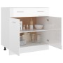 Armario inferior madera ingeniería blanco brillo 80x46x81,5cm de vidaXL, Armarios de cocina - Ref: Foro24-801241, Precio: 107...