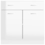 Armario inferior madera ingeniería blanco brillo 80x46x81,5cm de vidaXL, Armarios de cocina - Ref: Foro24-801241, Precio: 101...