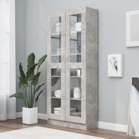 Concrete gray engineered wood display case 82.5x30.5x185.5cm by vidaXL, Bookcases and shelves - Ref: Foro24-802772, Price: 17...