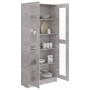 Vitrine aus betongrauem Holzwerkstoff, 82,5 x 30,5 x 185,5 cm von vidaXL, Bücherregale und Regale - Ref: Foro24-802772, Preis...