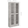 Vitrine aus betongrauem Holzwerkstoff, 82,5 x 30,5 x 185,5 cm von vidaXL, Bücherregale und Regale - Ref: Foro24-802772, Preis...