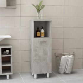 Armario de baño madera contrachapada gris 30x30x95 cm de vidaXL, Muebles de baño - Ref: Foro24-802619, Precio: 50,61 €, Descu...