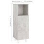 Armario de baño madera contrachapada gris 30x30x95 cm de vidaXL, Muebles de baño - Ref: Foro24-802619, Precio: 51,68 €, Descu...