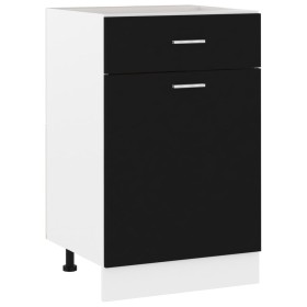 Black engineered wood kitchen drawer bottom cabinet by vidaXL, Kitchen cabinets - Ref: Foro24-801221, Price: 76,76 €, Discoun...