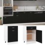 Armario inferior cajón cocina madera ingeniería negro de vidaXL, Armarios de cocina - Ref: Foro24-801221, Precio: 77,03 €, De...