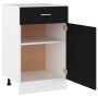 Armario inferior cajón cocina madera ingeniería negro de vidaXL, Armarios de cocina - Ref: Foro24-801221, Precio: 77,03 €, De...