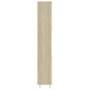 Armario de baño contrachapada blanco y roble 30x30x179 cm de vidaXL, Muebles de baño - Ref: Foro24-802629, Precio: 81,84 €, D...