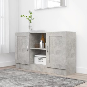 Betongraues Sperrholz-Sideboard 120x30,5x70 cm von vidaXL, Sideboards - Ref: Foro24-802781, Preis: 88,00 €, Rabatt: %