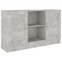 Aparador de madera contrachapada gris hormigón 120x30,5x70 cm de vidaXL, Aparadores - Ref: Foro24-802781, Precio: 88,97 €, De...