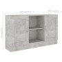 Aparador de madera contrachapada gris hormigón 120x30,5x70 cm de vidaXL, Aparadores - Ref: Foro24-802781, Precio: 88,00 €, De...