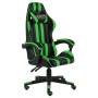 Silla gaming de cuero sintético negro y verde de vidaXL, Sillas de oficina - Ref: Foro24-20521, Precio: 122,61 €, Descuento: %