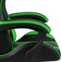 Silla gaming de cuero sintético negro y verde de vidaXL, Sillas de oficina - Ref: Foro24-20521, Precio: 122,61 €, Descuento: %