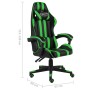 Schwarz-grüner Gaming-Stuhl aus Kunstleder von vidaXL, Bürostühle - Ref: Foro24-20521, Preis: 122,61 €, Rabatt: %