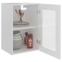 Glossy white engineering glass hanging cabinet 40x31x60cm by vidaXL, Kitchen cabinets - Ref: Foro24-802510, Price: 52,50 €, D...