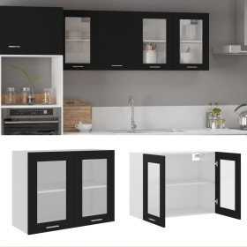 Armario colgante cocina contrachapada negro 80x31x60 cm de vidaXL, Armarios de cocina - Ref: Foro24-802530, Precio: 76,35 €, ...