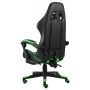 Silla gaming con reposapiés cuero sintético negro y verde de vidaXL, Sillas de oficina - Ref: Foro24-20529, Precio: 145,53 €,...