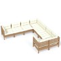 Muebles de jardín 8 pzas y cojines madera de pino marrón miel de vidaXL, Conjuntos de jardín - Ref: Foro24-3096974, Precio: 7...