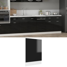 Panel para lavavajillas contrachapada negro brillo 45x3x67 cm de vidaXL, Armarios de cocina - Ref: Foro24-802560, Precio: 26,...