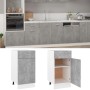 Armario inferior cajón madera ingeniería gris hormigón 40x46x81,5 cm de vidaXL, Armarios de cocina - Ref: Foro24-801216, Prec...