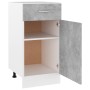 Armario inferior cajón madera ingeniería gris hormigón 40x46x81,5 cm de vidaXL, Armarios de cocina - Ref: Foro24-801216, Prec...