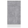 Lower cabinet drawer engineered wood concrete gray 40x46x81.5 cm by vidaXL, Kitchen cabinets - Ref: Foro24-801216, Price: 76,...