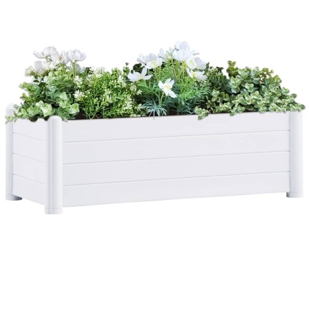 Arriate elevado de jardín PP blanco 100x43x35 cm de vidaXL, Maceteros y jardineras - Ref: Foro24-313975, Precio: 85,80 €, Des...