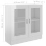 Vitrine aus glänzend weißem Sperrholz, 82,5 x 30,5 x 80 cm von vidaXL, Bücherregale und Regale - Ref: Foro24-802747, Preis: 5...