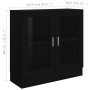 Black plywood display case 82.5x30.5x80 cm by vidaXL, Bookcases and shelves - Ref: Foro24-802742, Price: 80,17 €, Discount: %