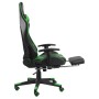 Silla gaming giratoria con reposapiés PVC verde de vidaXL, Sillones para videojuegos - Ref: Foro24-20486, Precio: 170,14 €, D...