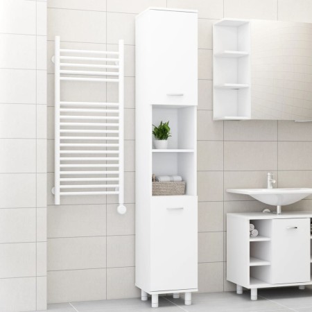 Armario de baño madera contrachapada blanco 30x30x179 cm de vidaXL, Muebles de baño - Ref: Foro24-802624, Precio: 77,08 €, De...