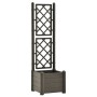 Planter with trellis PP anthracite gray 43x43x142 cm by vidaXL, Pots and planters - Ref: Foro24-313981, Price: 93,36 €, Disco...