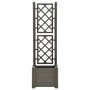 Planter with trellis PP anthracite gray 43x43x142 cm by vidaXL, Pots and planters - Ref: Foro24-313981, Price: 93,36 €, Disco...