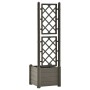 Planter with trellis PP anthracite gray 43x43x142 cm by vidaXL, Pots and planters - Ref: Foro24-313981, Price: 93,36 €, Disco...