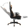 Silla de gaming con reposapiés cuero sintético negro y naranja de vidaXL, Sillones para videojuegos - Ref: Foro24-20516, Prec...