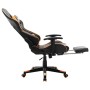 Silla de gaming con reposapiés cuero sintético negro y naranja de vidaXL, Sillones para videojuegos - Ref: Foro24-20516, Prec...