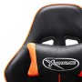 Gaming-Stuhl mit Fußstütze aus schwarzem und orangefarbenem Kunstleder von vidaXL, Gaming-Stühle - Ref: Foro24-20516, Preis: ...