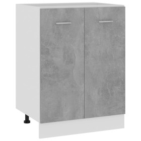 Armario debajo fregadero madera contrachapada gris 60x46x81,5cm de vidaXL, Armarios de cocina - Ref: Foro24-801192, Precio: 6...