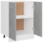 Armario debajo fregadero madera contrachapada gris 60x46x81,5cm de vidaXL, Armarios de cocina - Ref: Foro24-801192, Precio: 7...