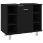 Armario de baño madera contrachapada negro 60x32x53,5 cm de vidaXL, Muebles de baño - Ref: Foro24-802634, Precio: 56,39 €, De...